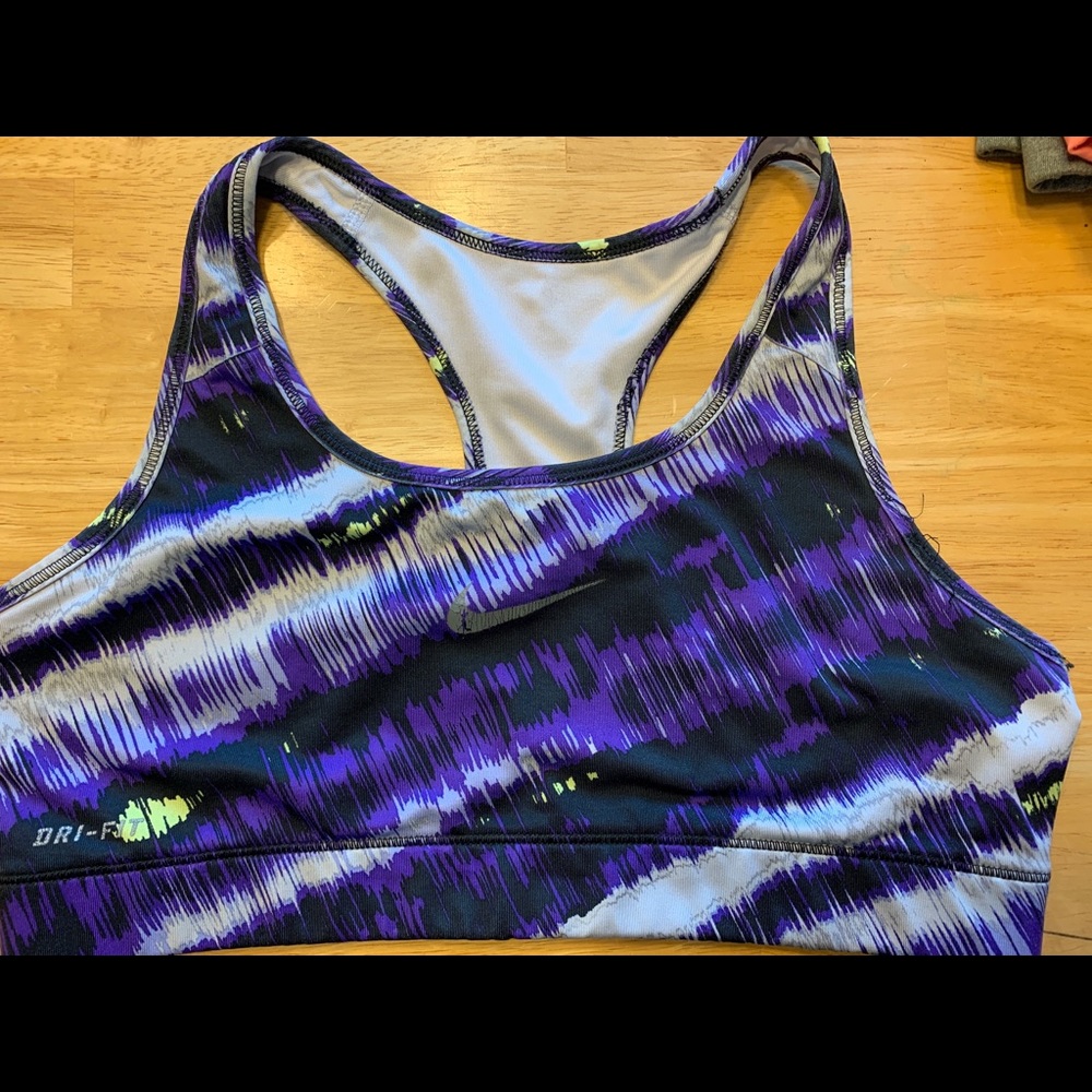 Purple/Black Nike Sports Bra